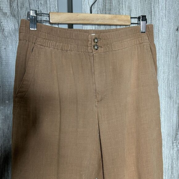 Marine Layer Womens Pants S High Rise Elastic Waist Zipper Pockets Straight Leg - Picture 2 of 6